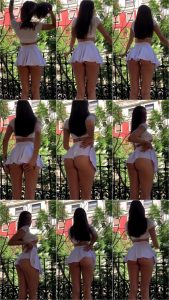 paulina franco en sexy minifalda