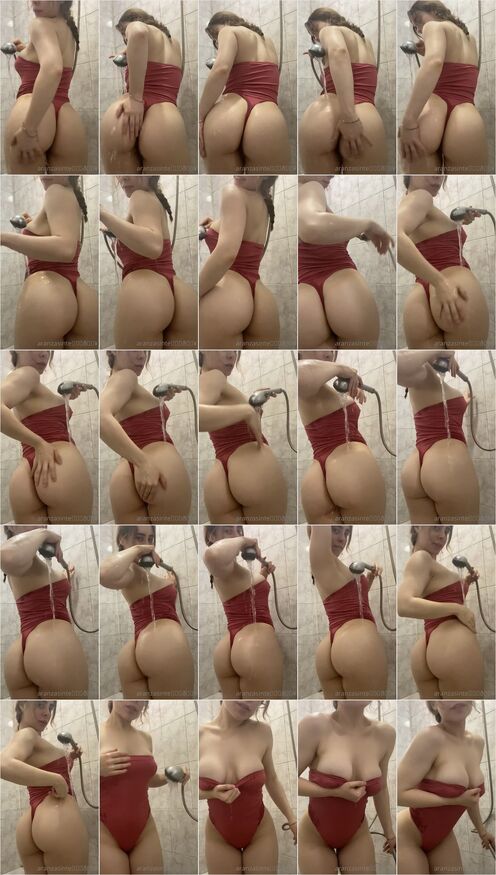 aranza sinte bañandose