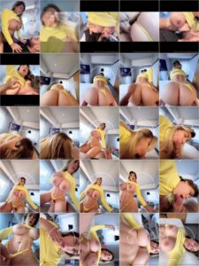 Fátima Segovia en Sexy Vestido Amarillo Follando con su Marido: Parte 2